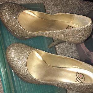 Gold Sparkle Heels